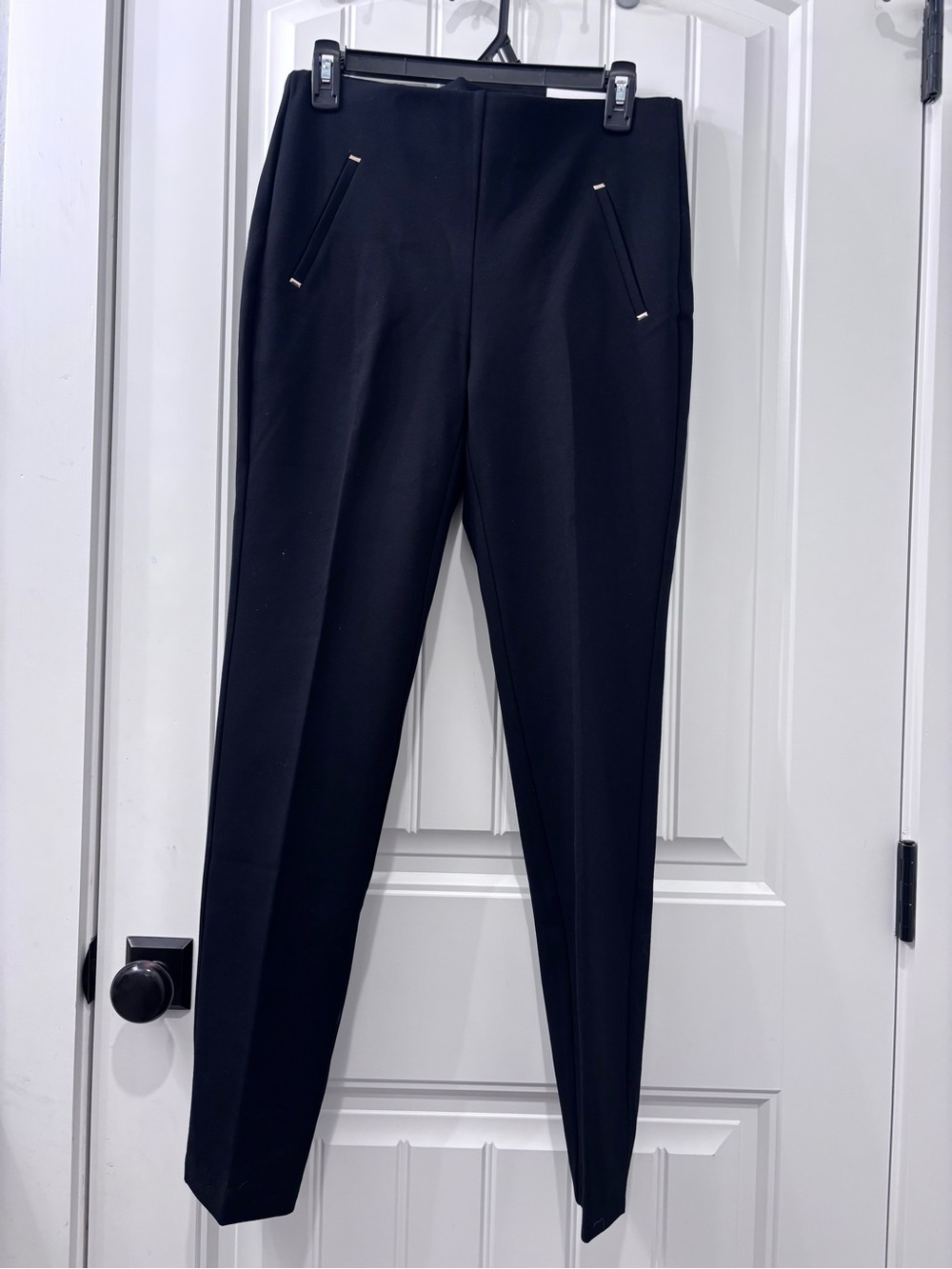 Chico's Black Slimming Pants with Subtle Hardware NWT